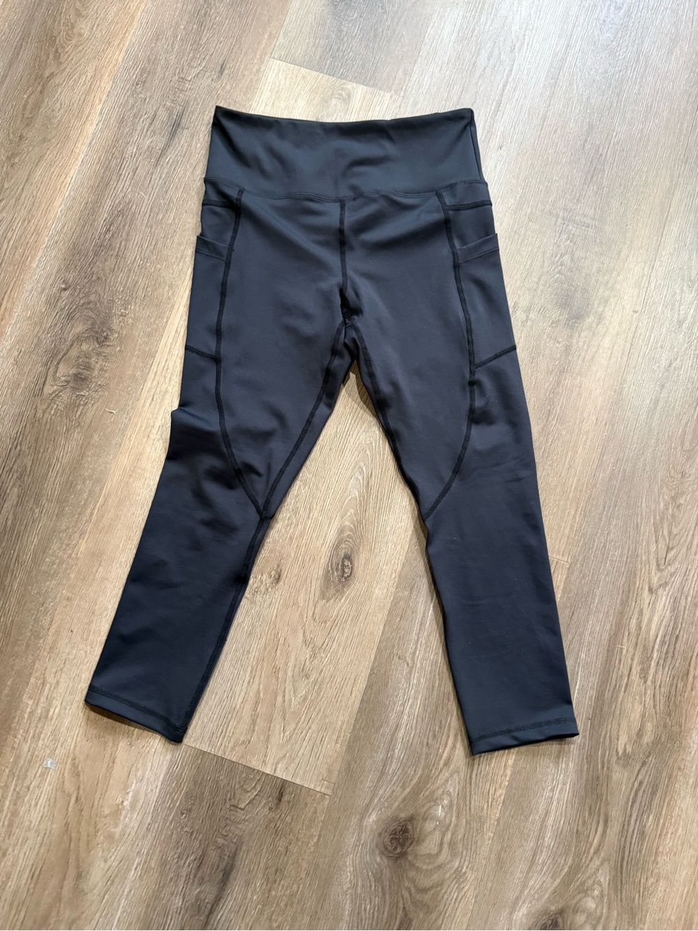 ZYIA Black Girls' Performance Leggings with Side Pockets